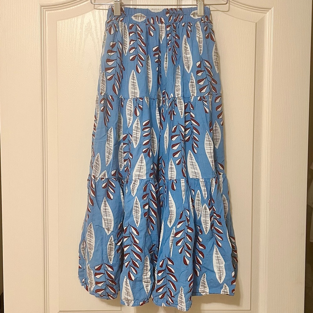 ‼️LAST CHANCE-NAME YOUR PRICE-DONATING FRI 9/13‼️ Boho Botanical Print Skirt - Picture 1 of 1